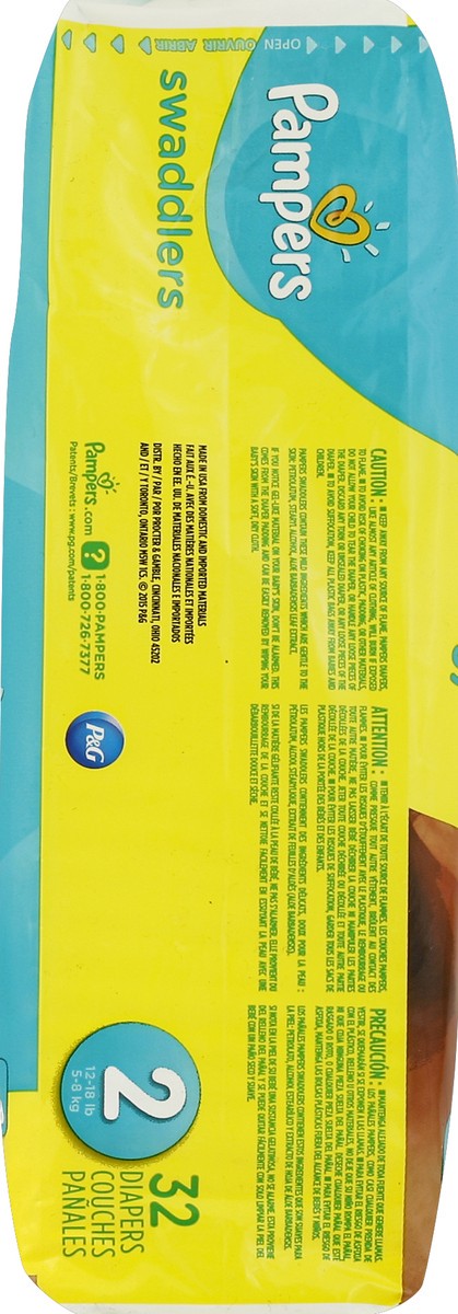 slide 2 of 6, Pampers Swaddlers Diapers Size 2, 32 ct