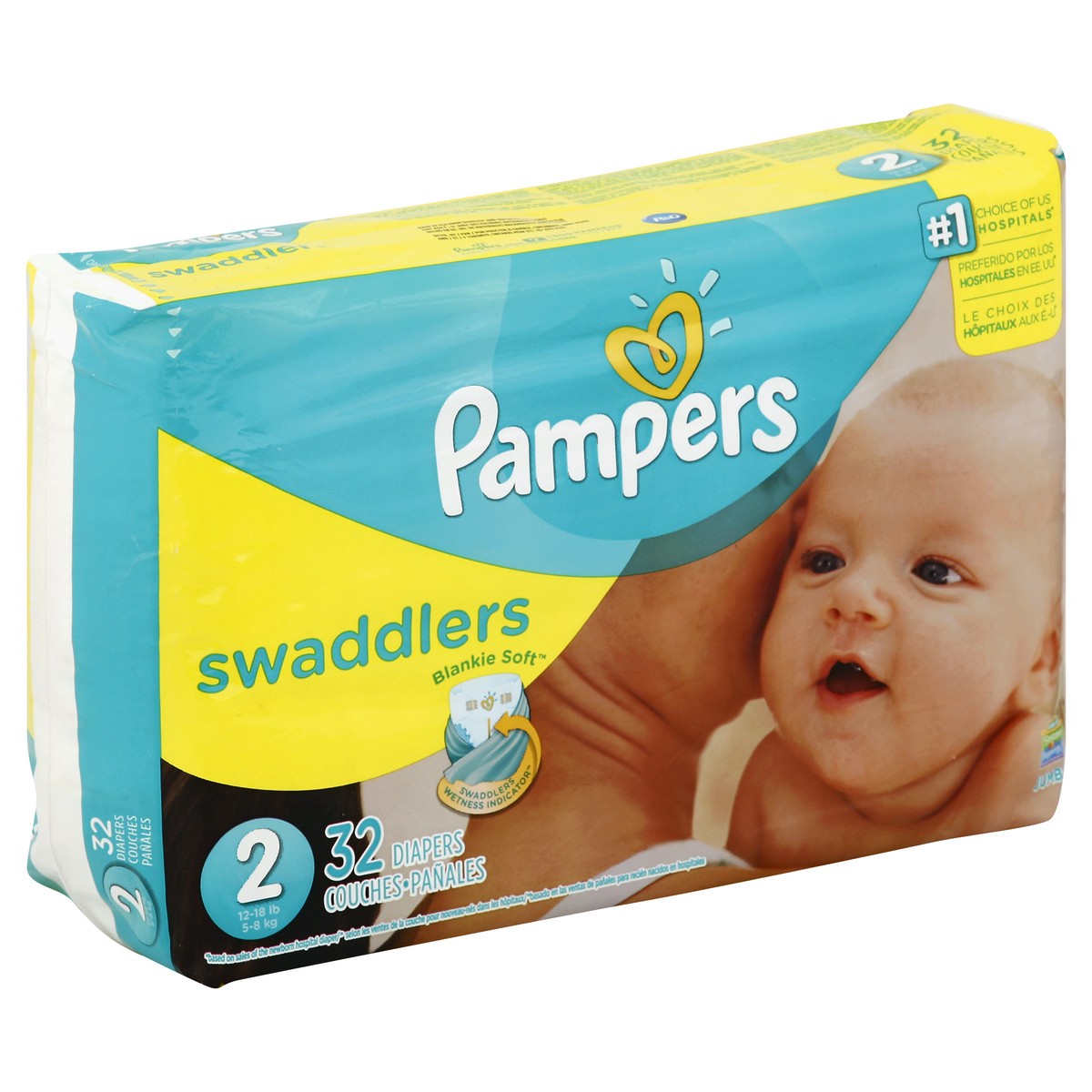 slide 6 of 6, Pampers Swaddlers Diapers Size 2, 32 ct