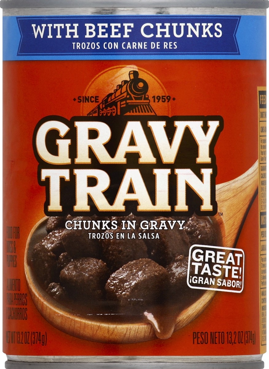 slide 5 of 6, Gravy Train Dog Food With Beef Chunks, 13.2 oz