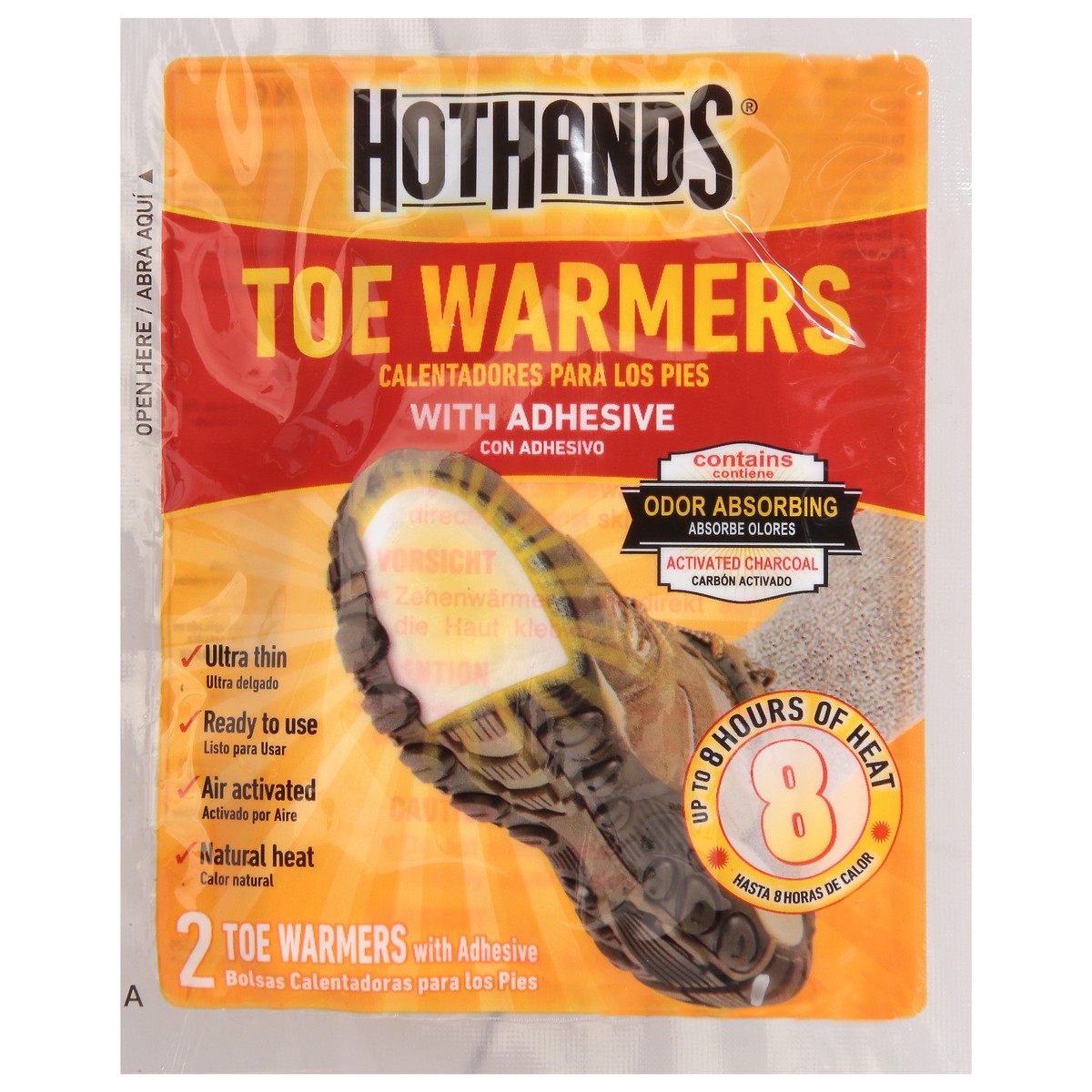 slide 2 of 13, HotHands Toe Warmers with Adhesive 2 ea, 1 ct