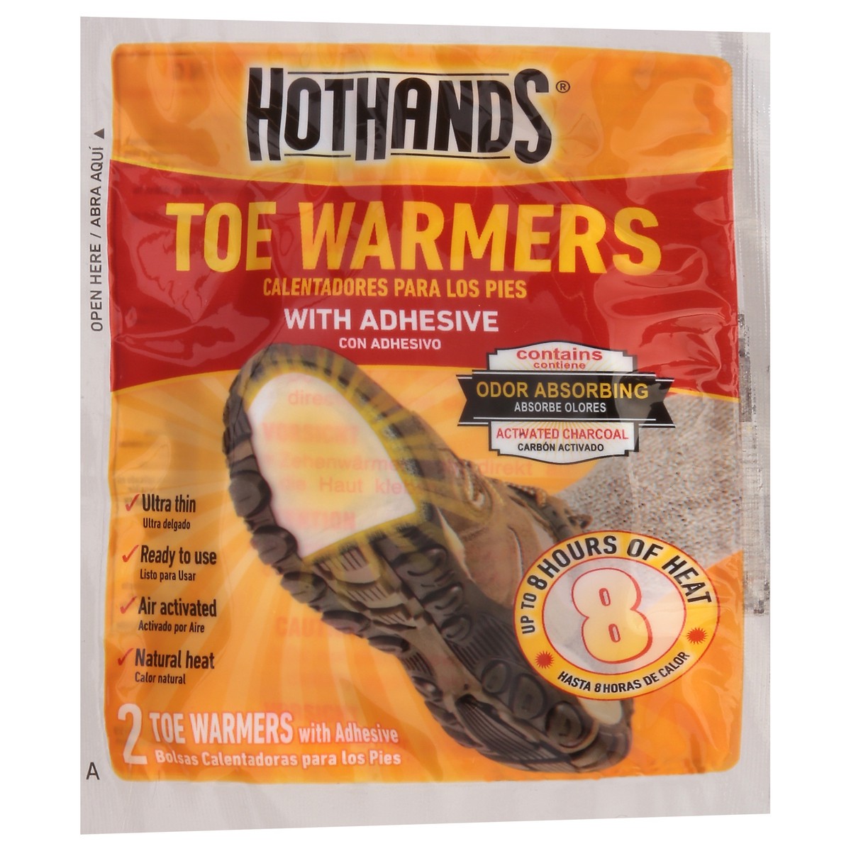 slide 6 of 13, HotHands Toe Warmers with Adhesive 2 ea, 1 ct