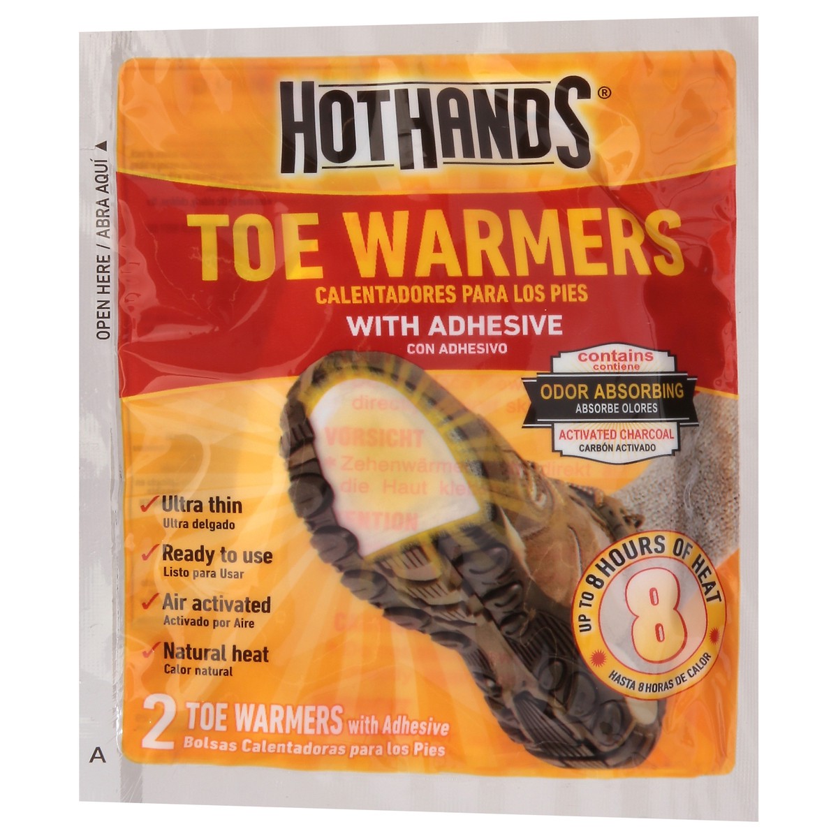 slide 4 of 13, HotHands Toe Warmers with Adhesive 2 ea, 1 ct