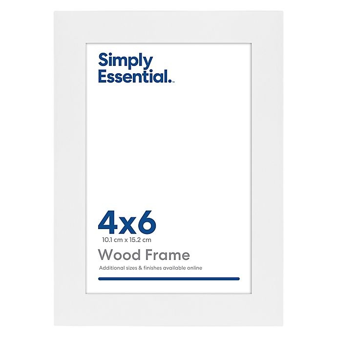 slide 1 of 2, Simply Essential Gallery Wood Picture Frame - White, 4 in x 6 in