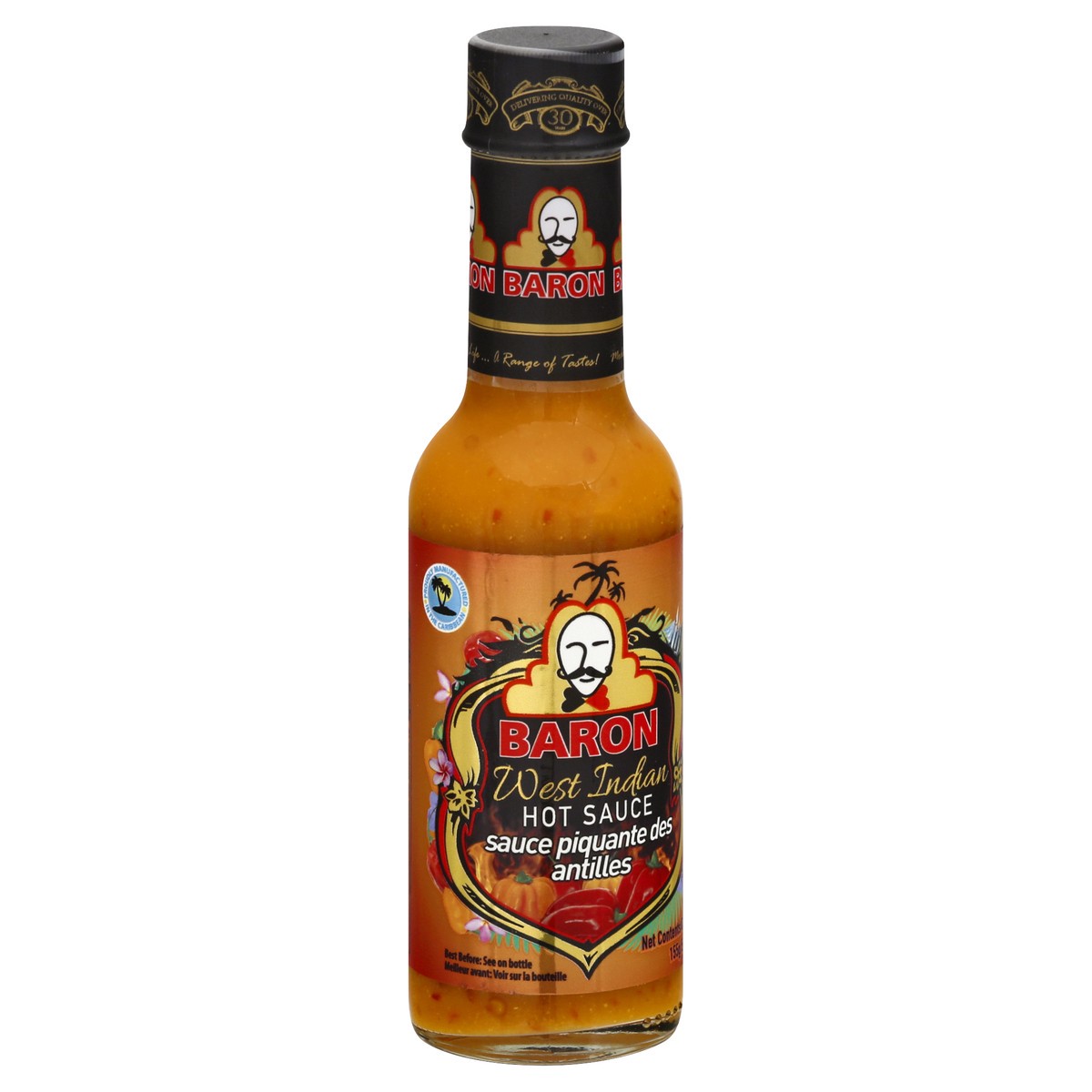 slide 10 of 12, Baron's West Indian Hot Sauce, 155 g