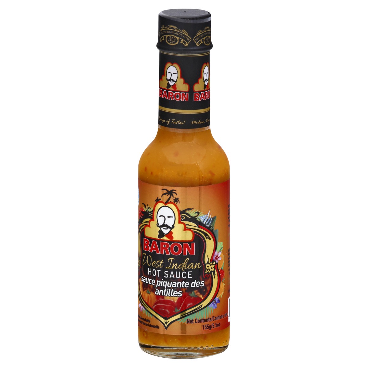 slide 7 of 12, Baron's West Indian Hot Sauce, 155 g