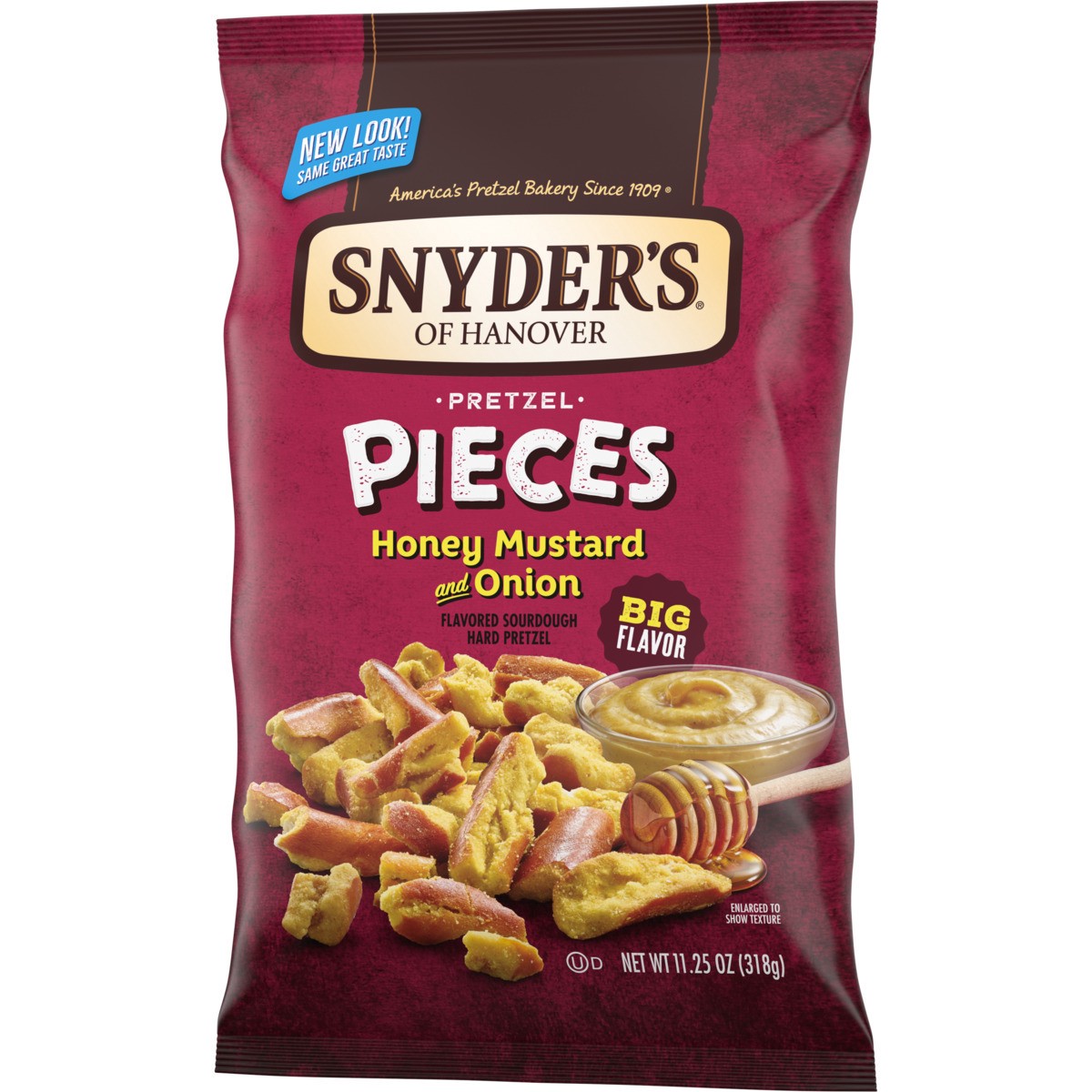 slide 4 of 9, Snyder's of Hanover Honey Mustard & Onion Flavored Pretzel Pieces, 11.250 oz