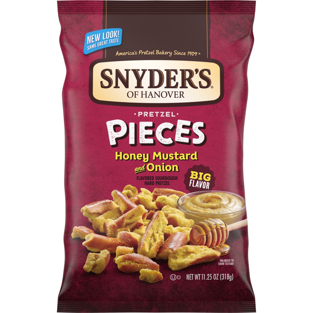 slide 9 of 9, Snyder's of Hanover Honey Mustard & Onion Flavored Pretzel Pieces, 11.250 oz