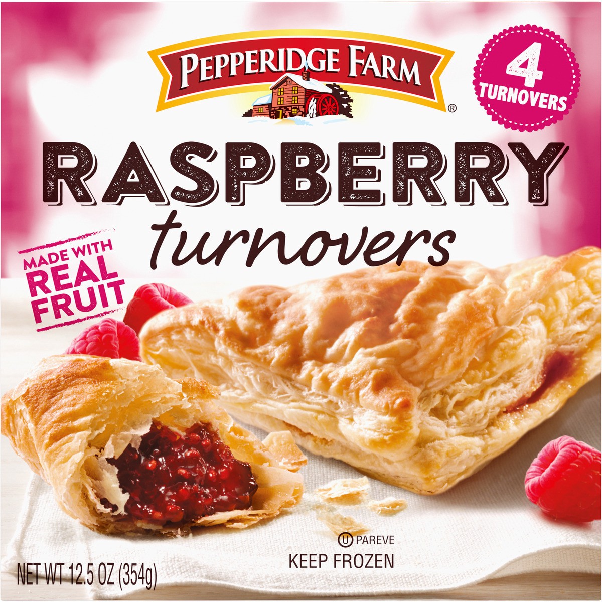 slide 6 of 9, Pepperidge Farm Turnovers Raspberry 4 Count - 12.5 Oz, 4 ct