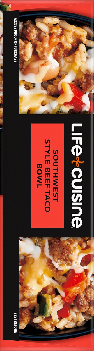 slide 3 of 9, Life Cuisine Frozen Meal Southwest Style Beef Taco Bowl, Protein Lovers Microwave Meal, High Protein Dinner for One, 10 oz