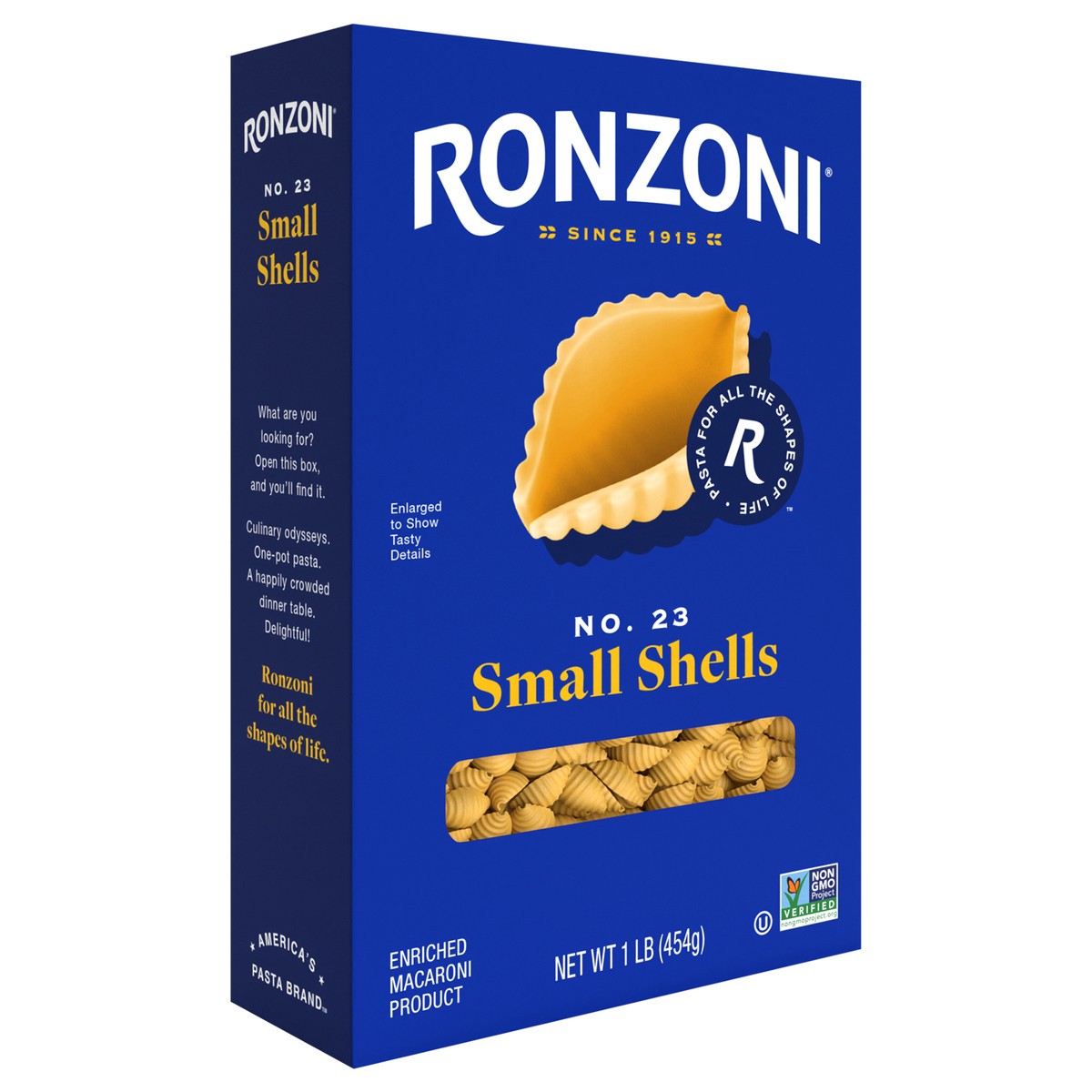 slide 3 of 9, Ronzoni Small Shells, 1 lb