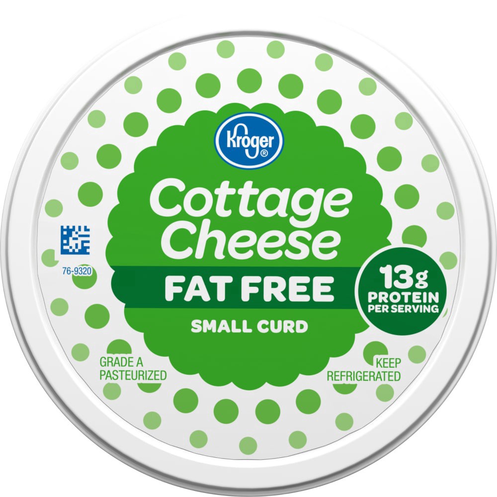 slide 3 of 5, Kroger Small Curd Fat Free Cottage Cheese, 16 oz