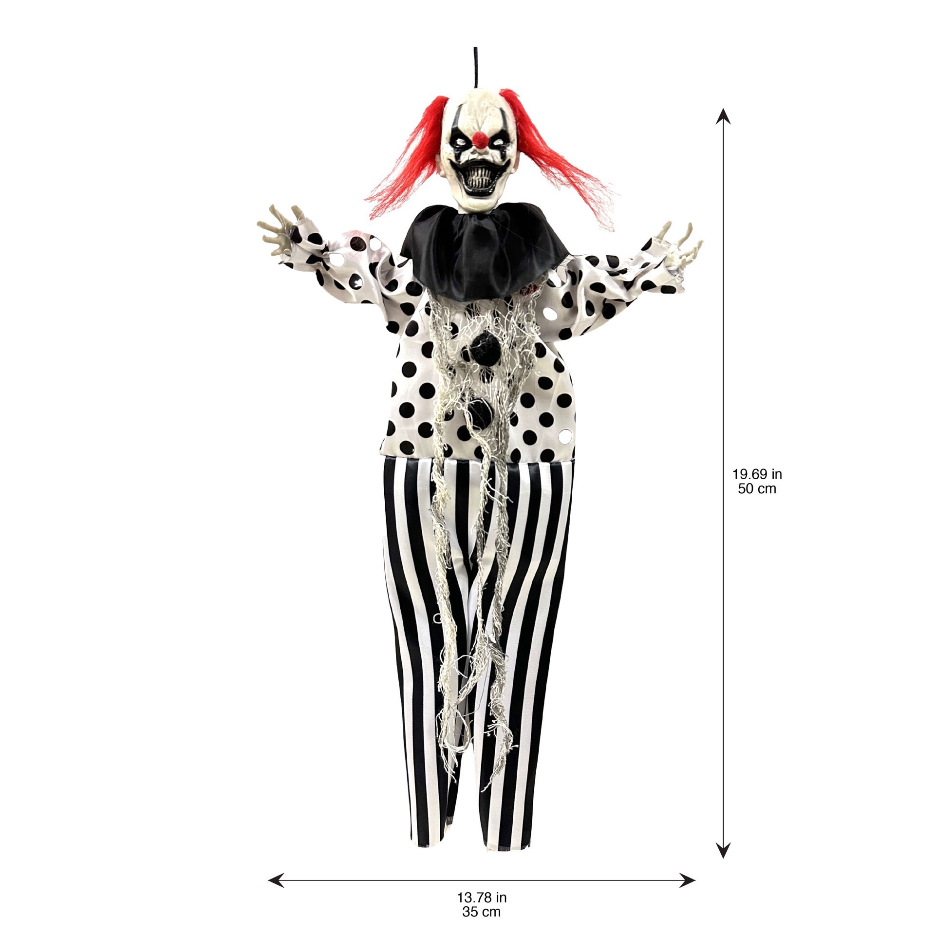 slide 2 of 3, 19.5" Hanging Clown Reaper By Ashland, 19.5 in