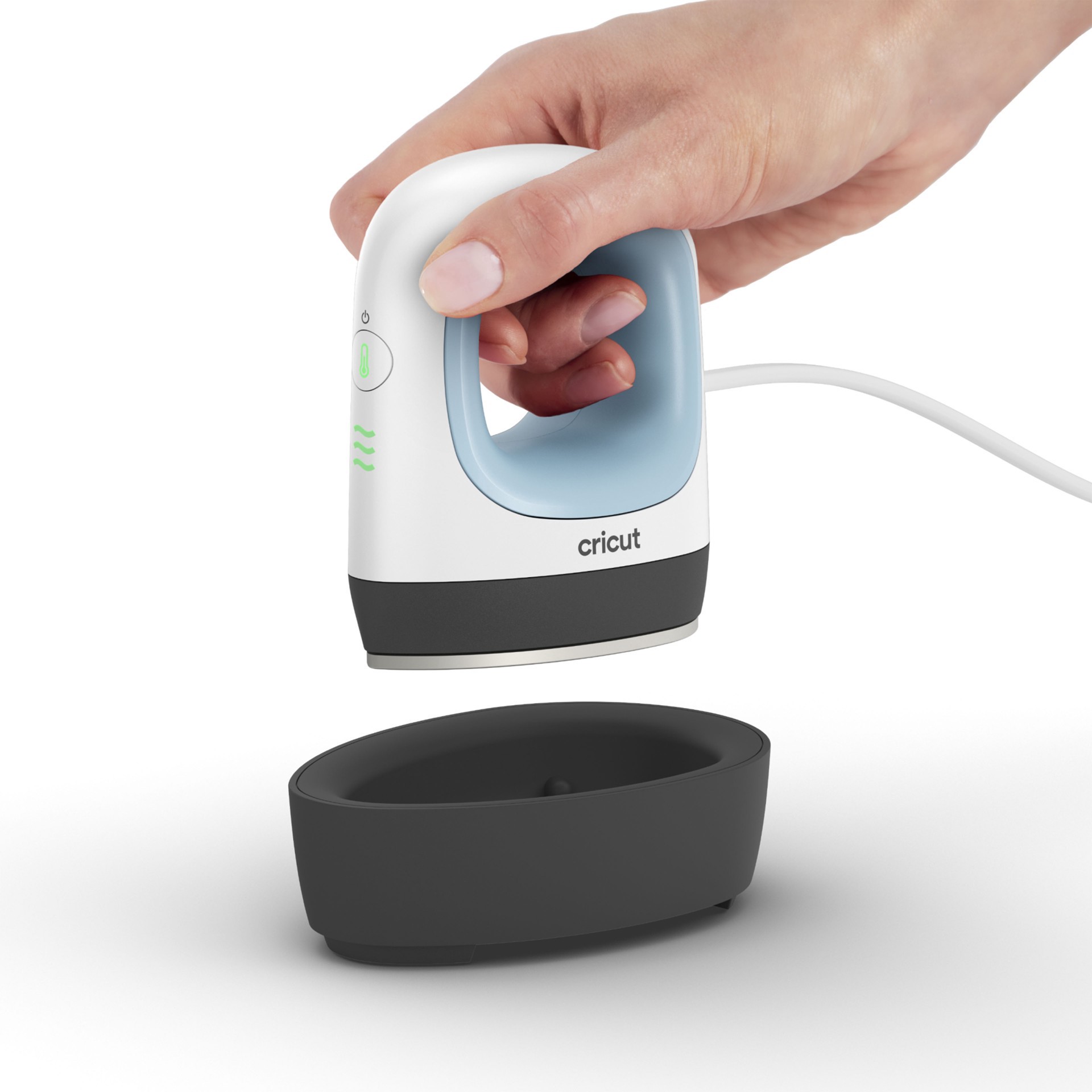 slide 2 of 14, Cricut Easypress Mini, Zen Blue, 3.62 in x 6.3 in x 7.8 in