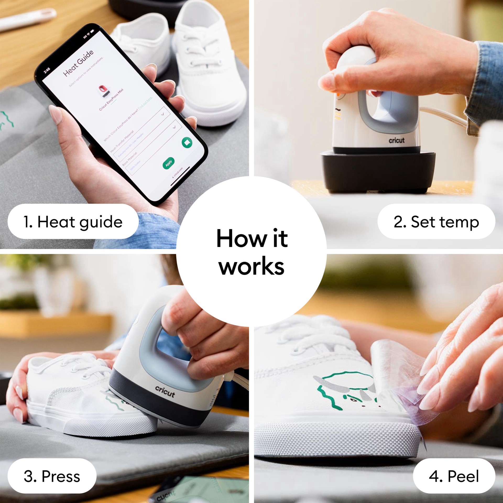 slide 8 of 14, Cricut Easypress Mini, Zen Blue, 3.62 in x 6.3 in x 7.8 in