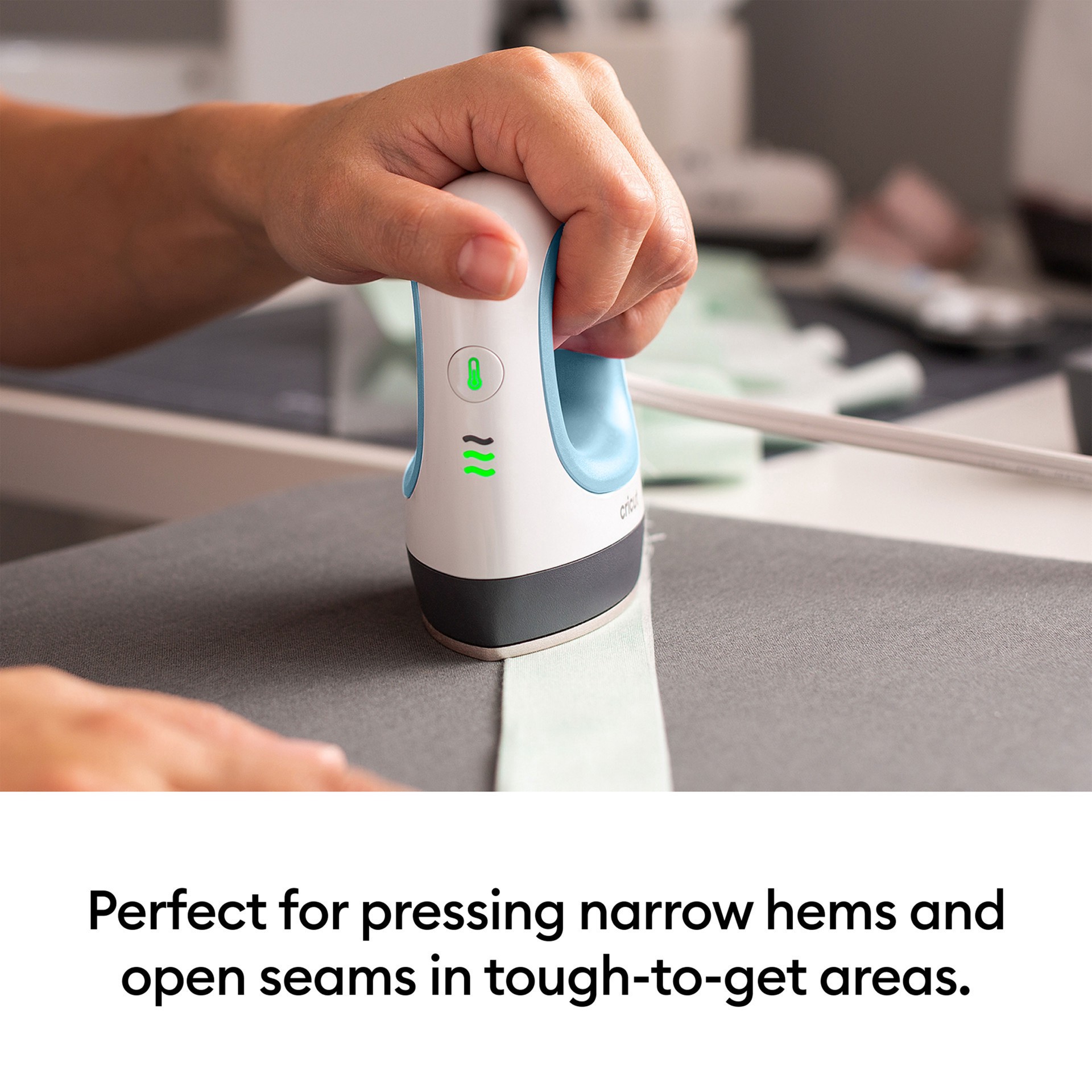 slide 10 of 14, Cricut Easypress Mini, Zen Blue, 3.62 in x 6.3 in x 7.8 in