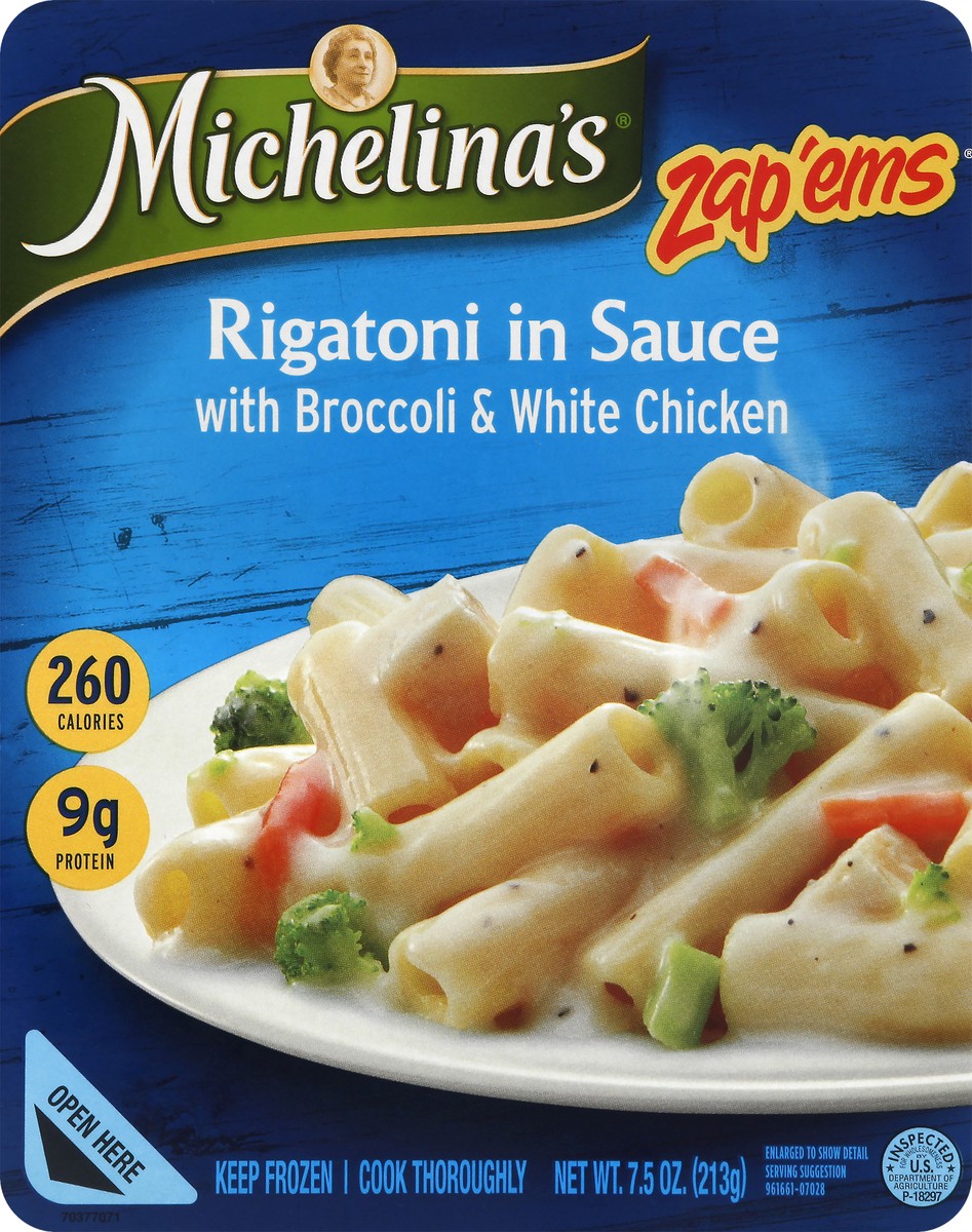 slide 1 of 9, Michelina's Rigatoni in Sauce, 7.5 oz