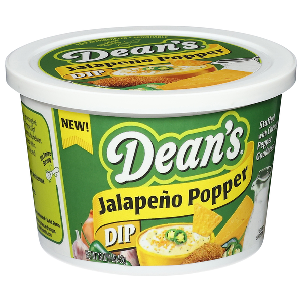 slide 1 of 4, Deans Jalapeno Popper Dip, 16 oz