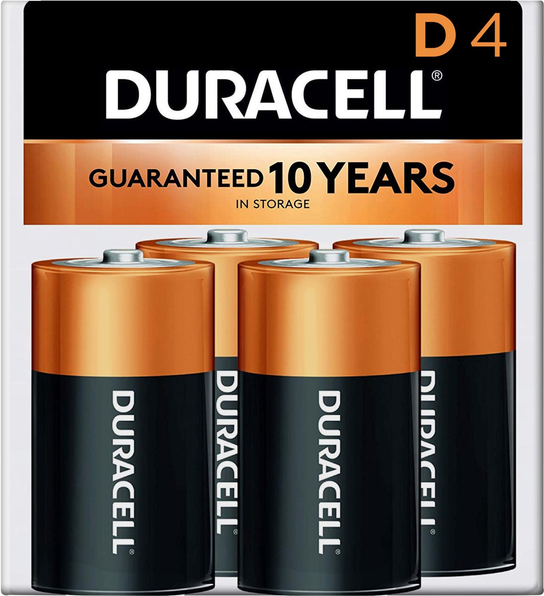 slide 6 of 7, Duracell Coppertop D Batteries - 4pk Alkaline Battery, 4 ct