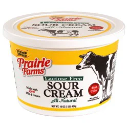 Prairie Farms Dairy Lactose Free Sour Cream, All Natural, 16 Oz