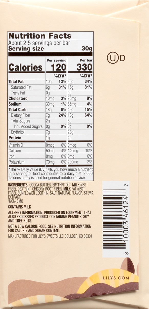 slide 6 of 9, Lily's Original White Chocolate Style 2.8 oz, 2.8 oz