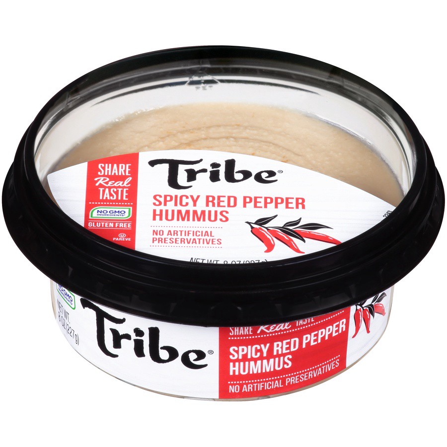 slide 1 of 9, Tribe Spicy Red Pepper Hummus 8oz, 8 oz