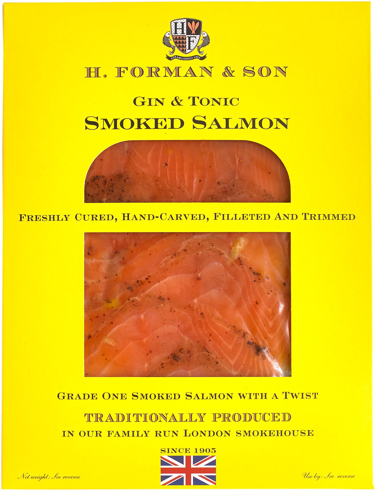 slide 1 of 1, H Forman & Sons Gin & Tonic Smoked Salmon, 4 oz
