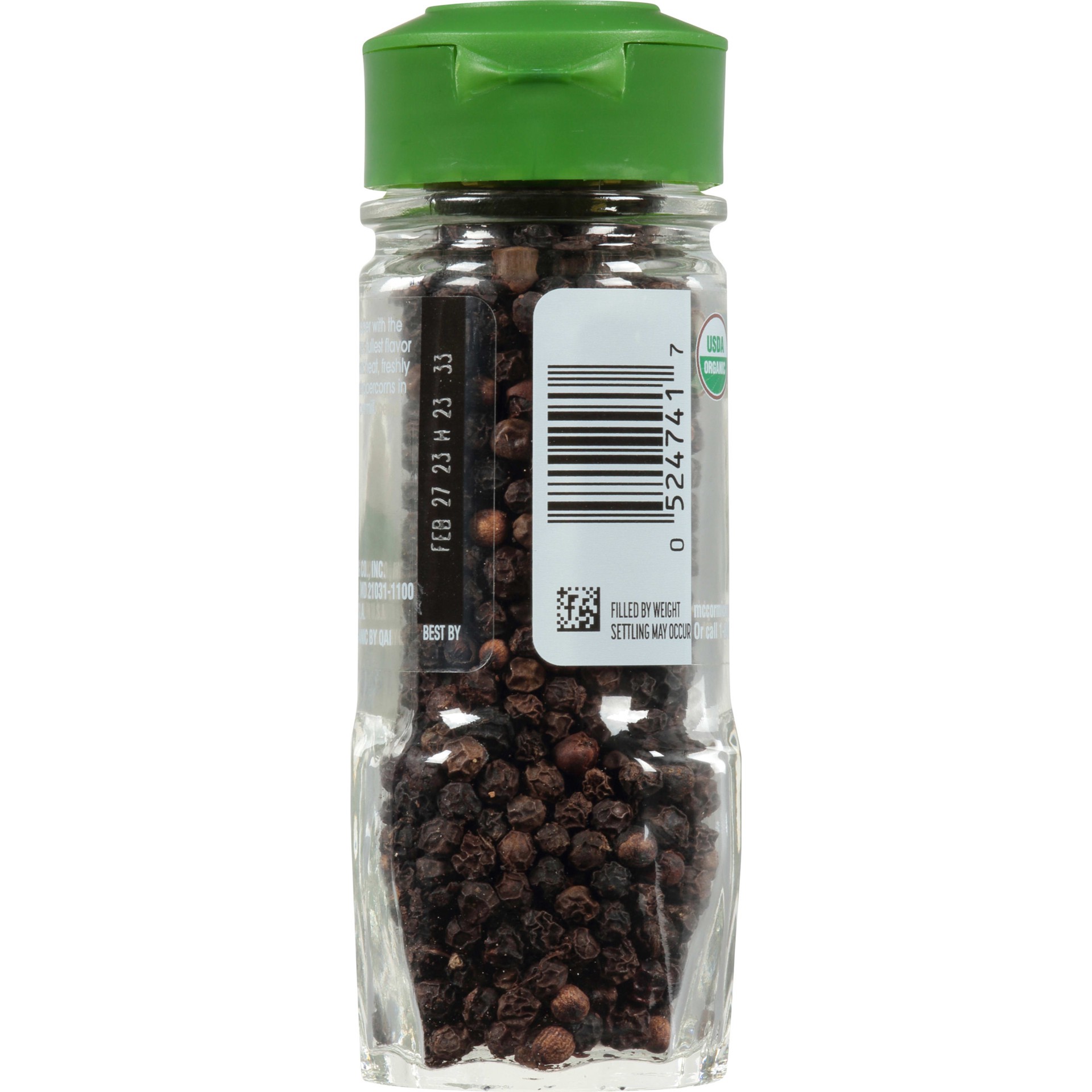 slide 2 of 5, McCormick Gourmet Organic Whole Black Peppercorns, 1.87 oz, 1.87 oz