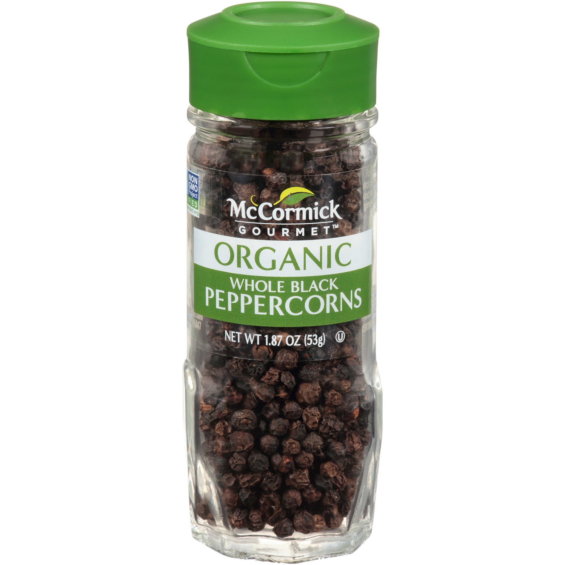 slide 1 of 5, McCormick Gourmet Organic Whole Black Peppercorns, 1.87 oz, 1.87 oz