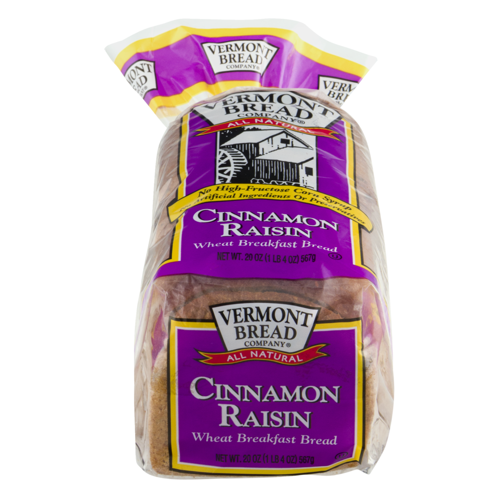 slide 1 of 8, Vermont Bread Co. Vermont Cinnamon Raisin Bread, 20 oz