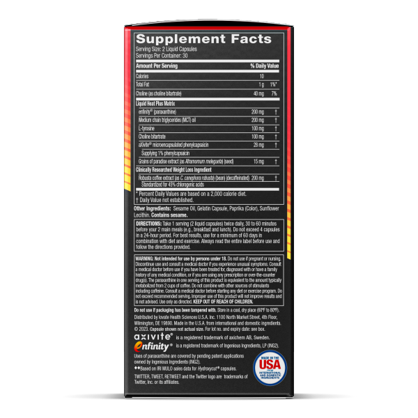 slide 13 of 13, Hydroxycut Hardcore Liquid Heat 60 Capsules, 60 ct