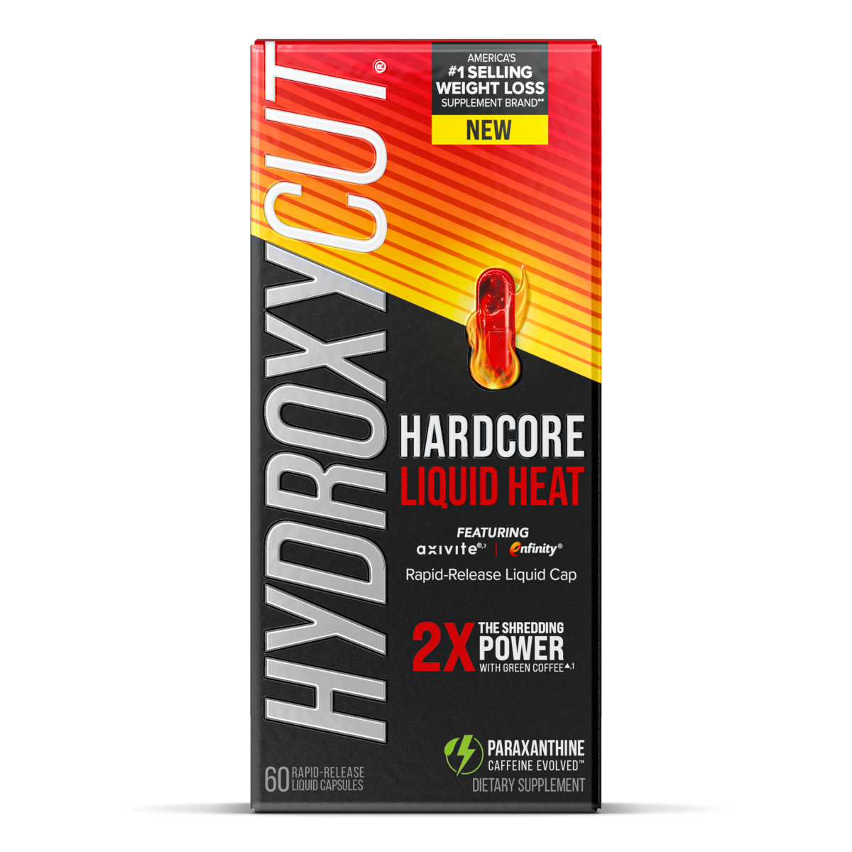 slide 1 of 13, Hydroxycut Hardcore Liquid Heat 60 Capsules, 60 ct