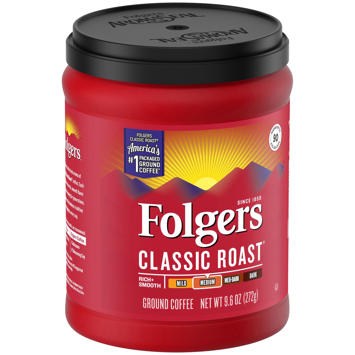 slide 1 of 6, Folgers Coffee, Classic Roast, 9.6 oz