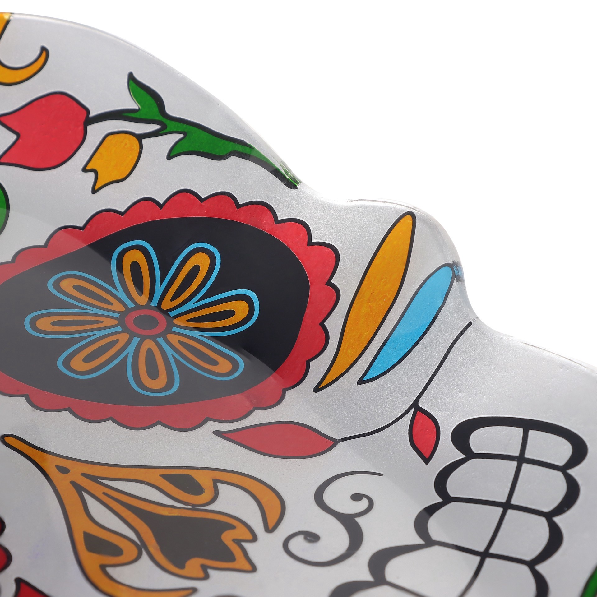 slide 6 of 6, 12" Sugar Skull Decorative Glass Plate By Ashland, 12 in