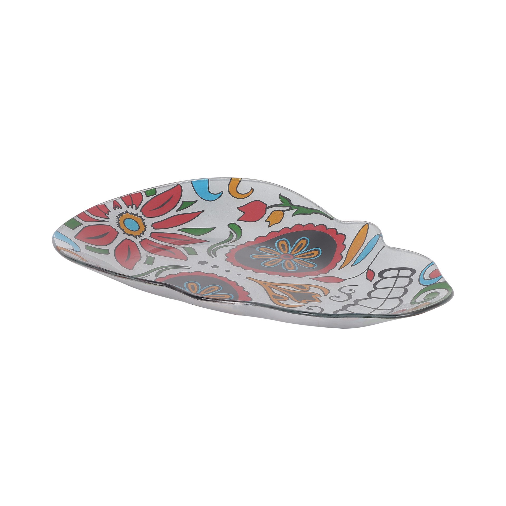 slide 2 of 6, 12" Sugar Skull Decorative Glass Plate By Ashland, 12 in