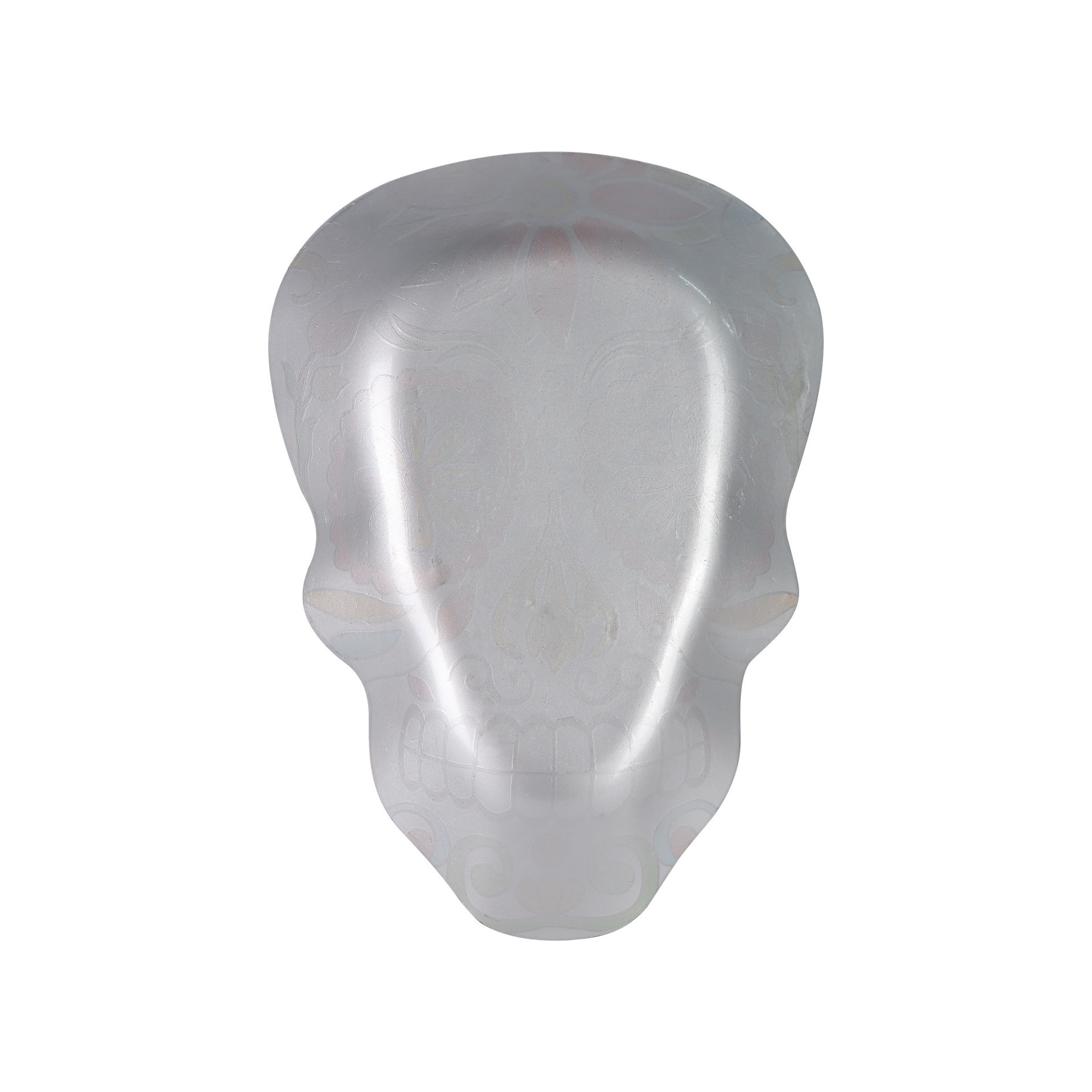 slide 4 of 6, 12" Sugar Skull Decorative Glass Plate By Ashland, 12 in