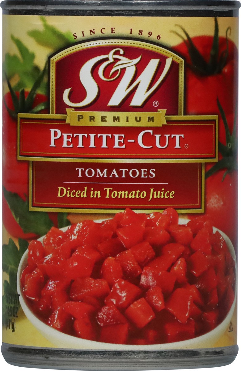slide 6 of 13, S&W Premium Petite-Cut Tomatoes 14.5 oz, 14.5 oz