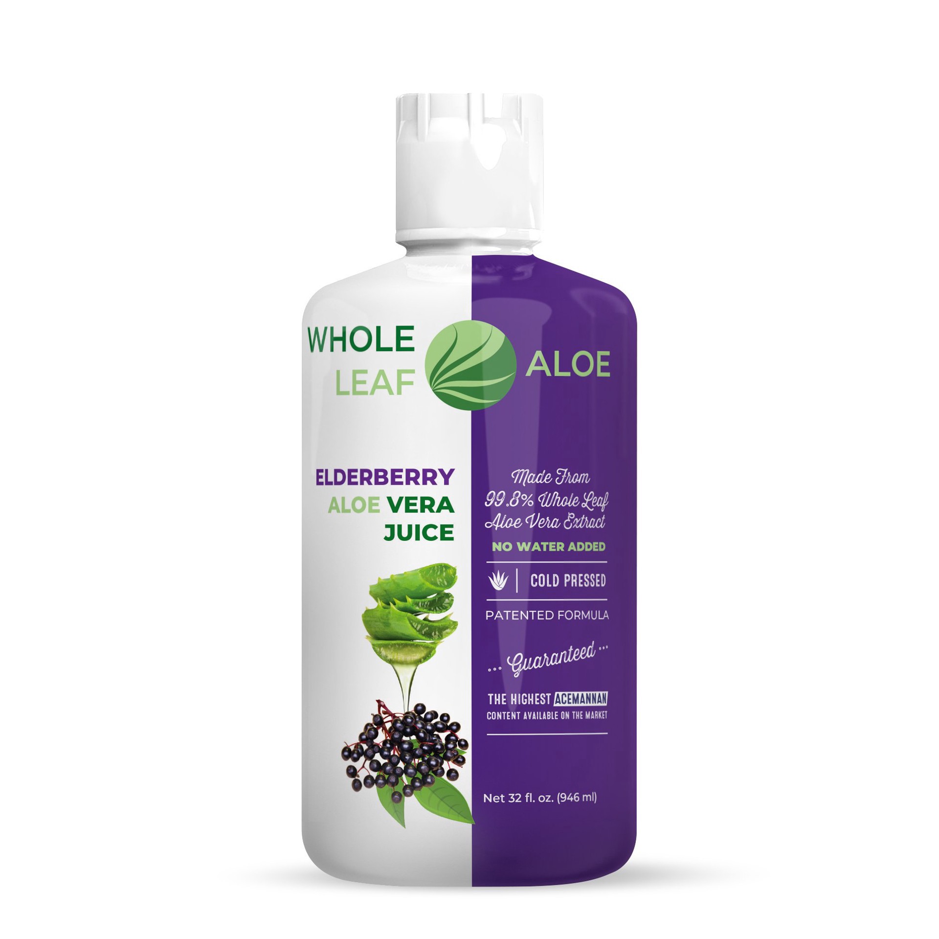 slide 1 of 1, Whole Leaf Aloe Elderberry Aloe Vera Juice, 32 oz