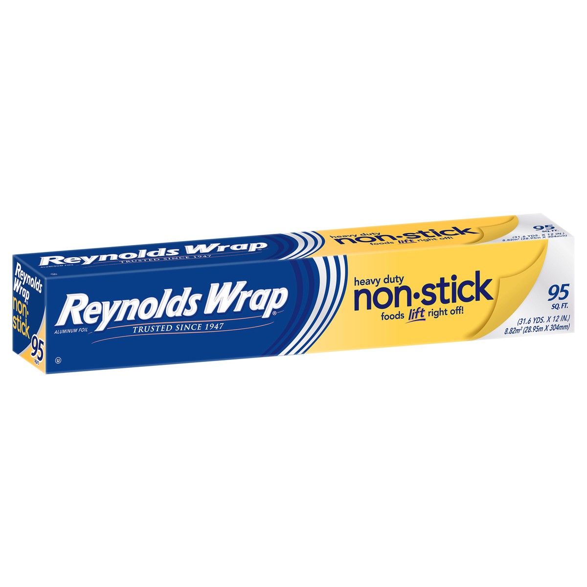 slide 7 of 9, Reynolds Wrap Heavy Duty Non-Stick Aluminum Foil 95 sq. ft. Box, 1 ct