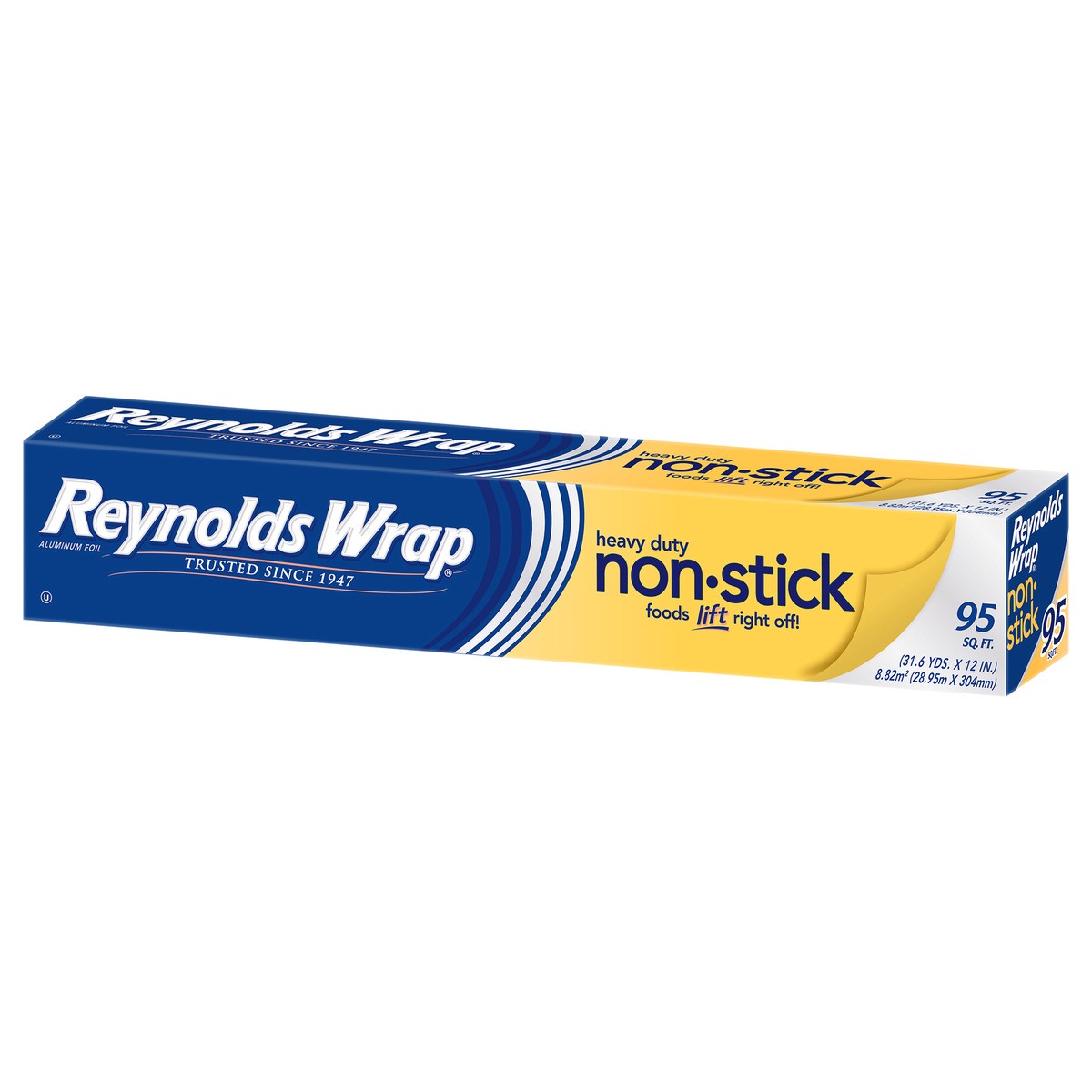 slide 9 of 9, Reynolds Wrap Heavy Duty Non-Stick Aluminum Foil 95 sq. ft. Box, 1 ct