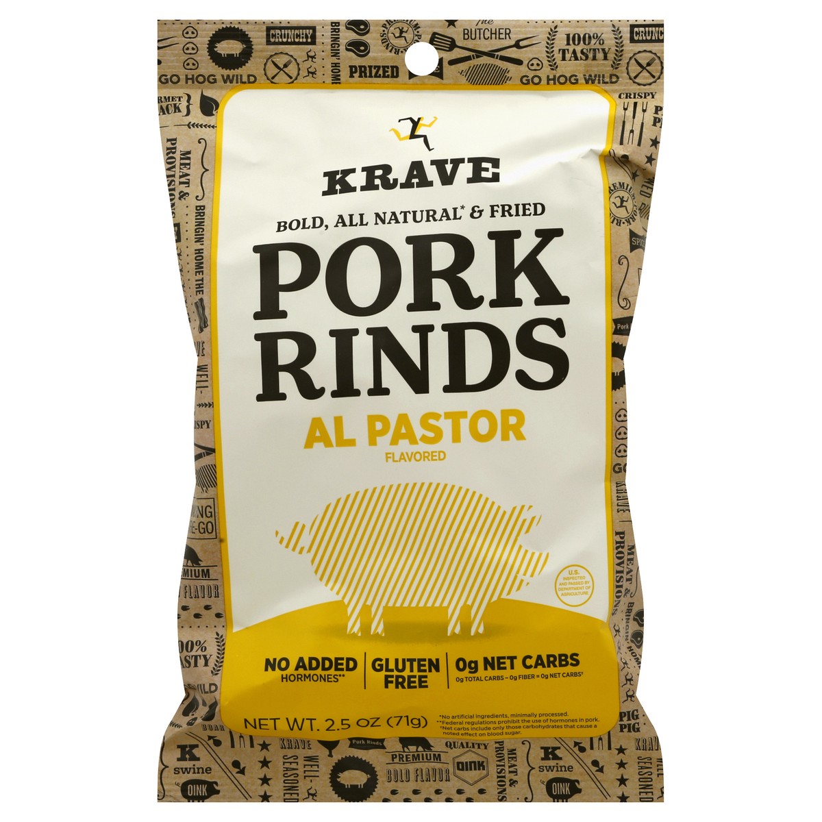 slide 8 of 11, Krave Al Pastor Flavored Pork Rinds 2.5 oz, 2.5 oz