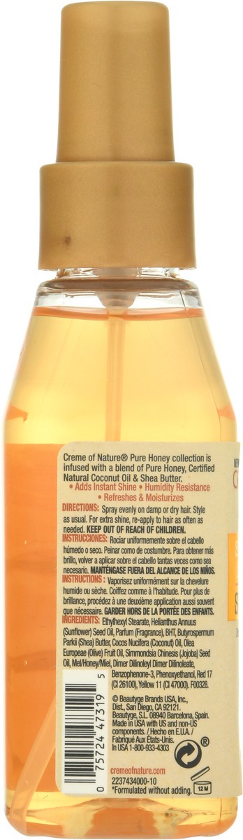 slide 3 of 11, Creme of Nature Pure Honey Silicone-Free Lightweight Shine Mist 4 fl oz, 4 oz