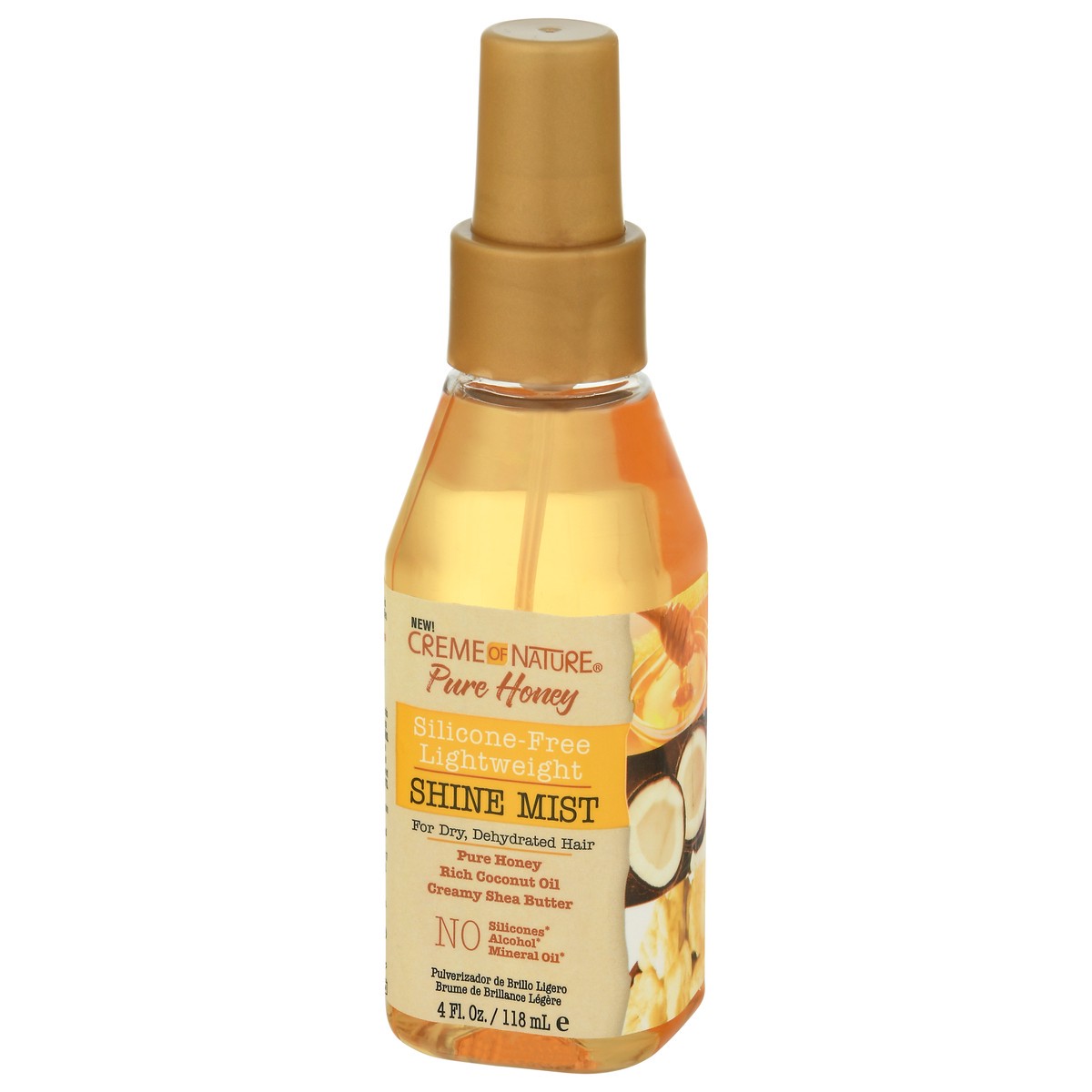 slide 2 of 11, Creme of Nature Pure Honey Silicone-Free Lightweight Shine Mist 4 fl oz, 4 oz