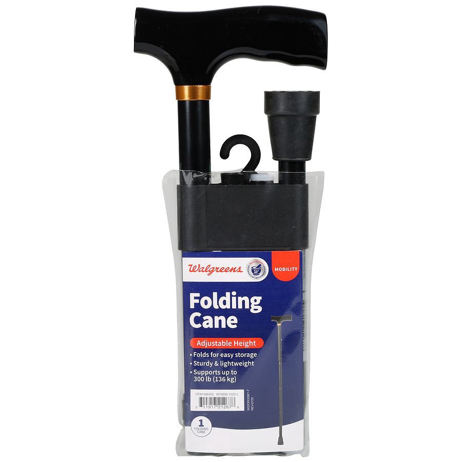 slide 1 of 5, Walgreens Folding Cane, 1 ct