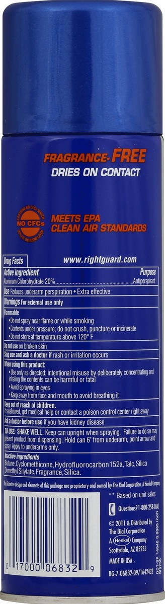 slide 4 of 4, Right Guard Sport Aerosol Antiperspirant Unscented, 6 oz