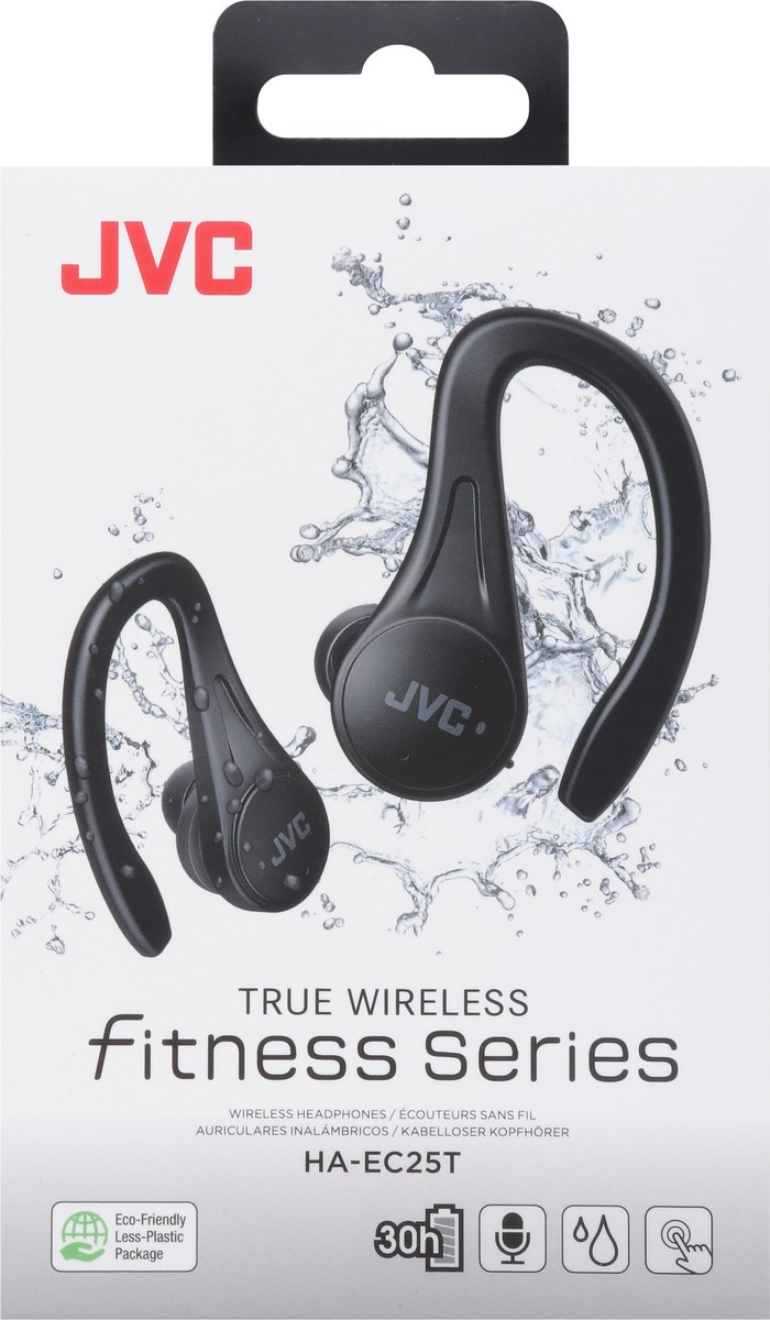 slide 7 of 9, JVC Wireless Fitness Series Black Headphones 1 ea, 1 ct