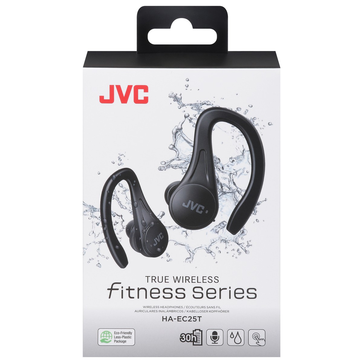 slide 1 of 9, JVC Wireless Fitness Series Black Headphones 1 ea, 1 ct