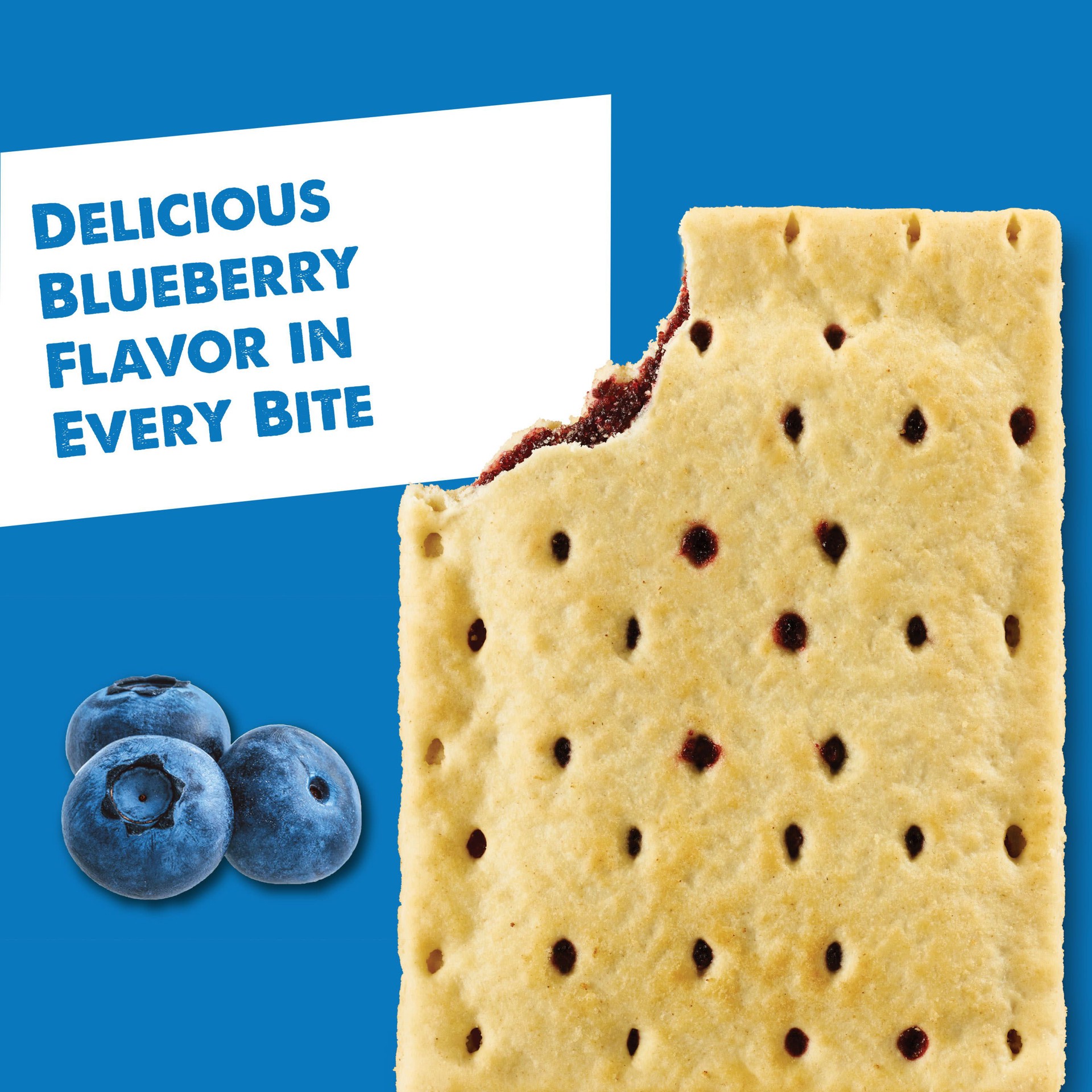 slide 3 of 5, Pop-Tarts Toaster Pastries, Unfrosted Blueberry, 13.5 oz, 8 Count, 13.5 oz