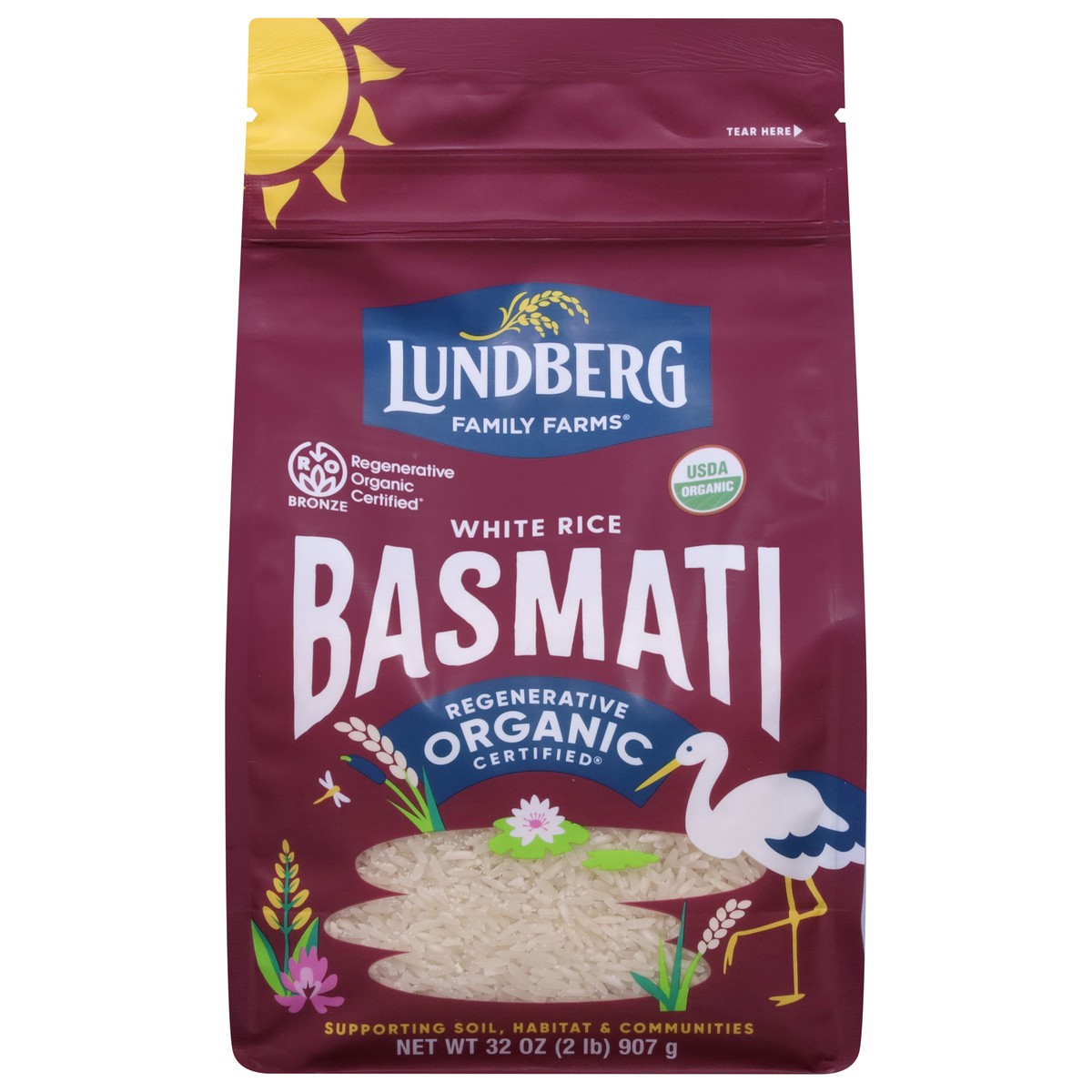 slide 1 of 14, Lundberg Family Farms Organic Basmati White Rice 32 oz, 32 oz