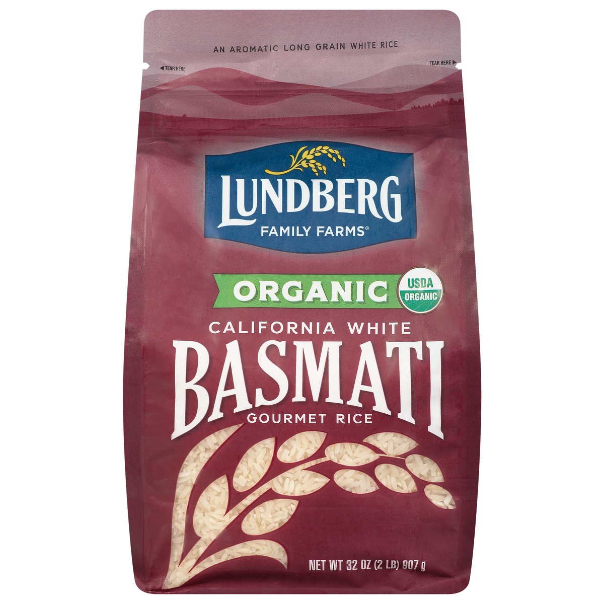 slide 1 of 8, Lundberg Organic Long Grain California White Basmati Rice, 32 oz