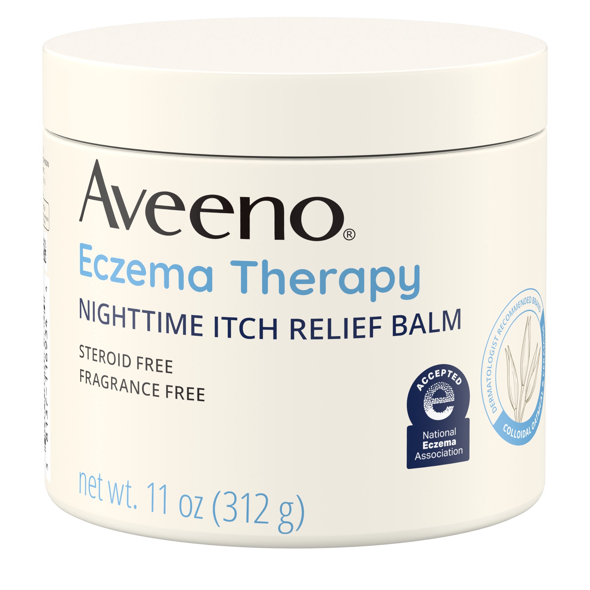 slide 1 of 11, Aveeno Eczema Therapy Nighttime Itch Relief Balm, Colloidal Oatmeal & Ceramide Soothes Itchy, Eczema-Prone Skin, Moisturizing Balm for Sensitive Skin, Steroid- & Fragrance-Free, 11 oz, 11 oz